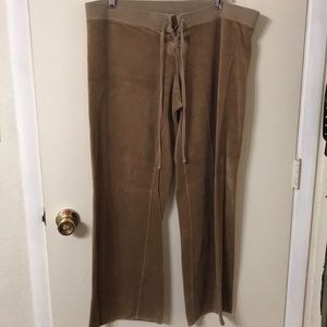 Juicy couture tan velour track pants